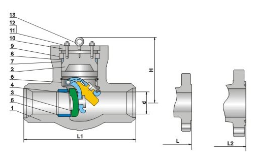 pressure-sealed check valves