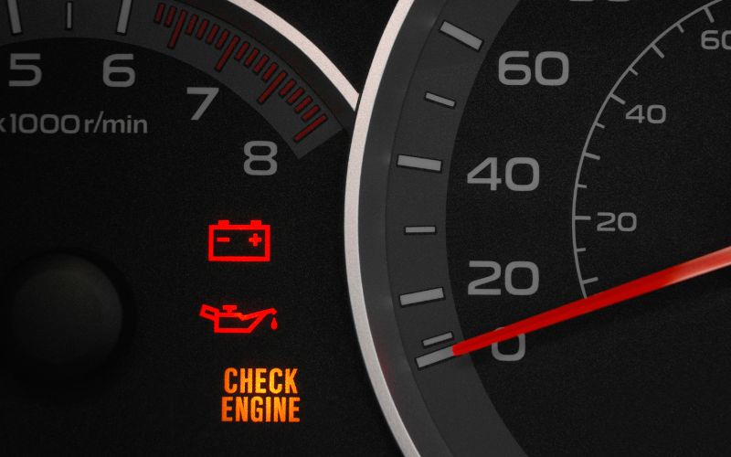 check engine light of a bad purge solenoid valve
